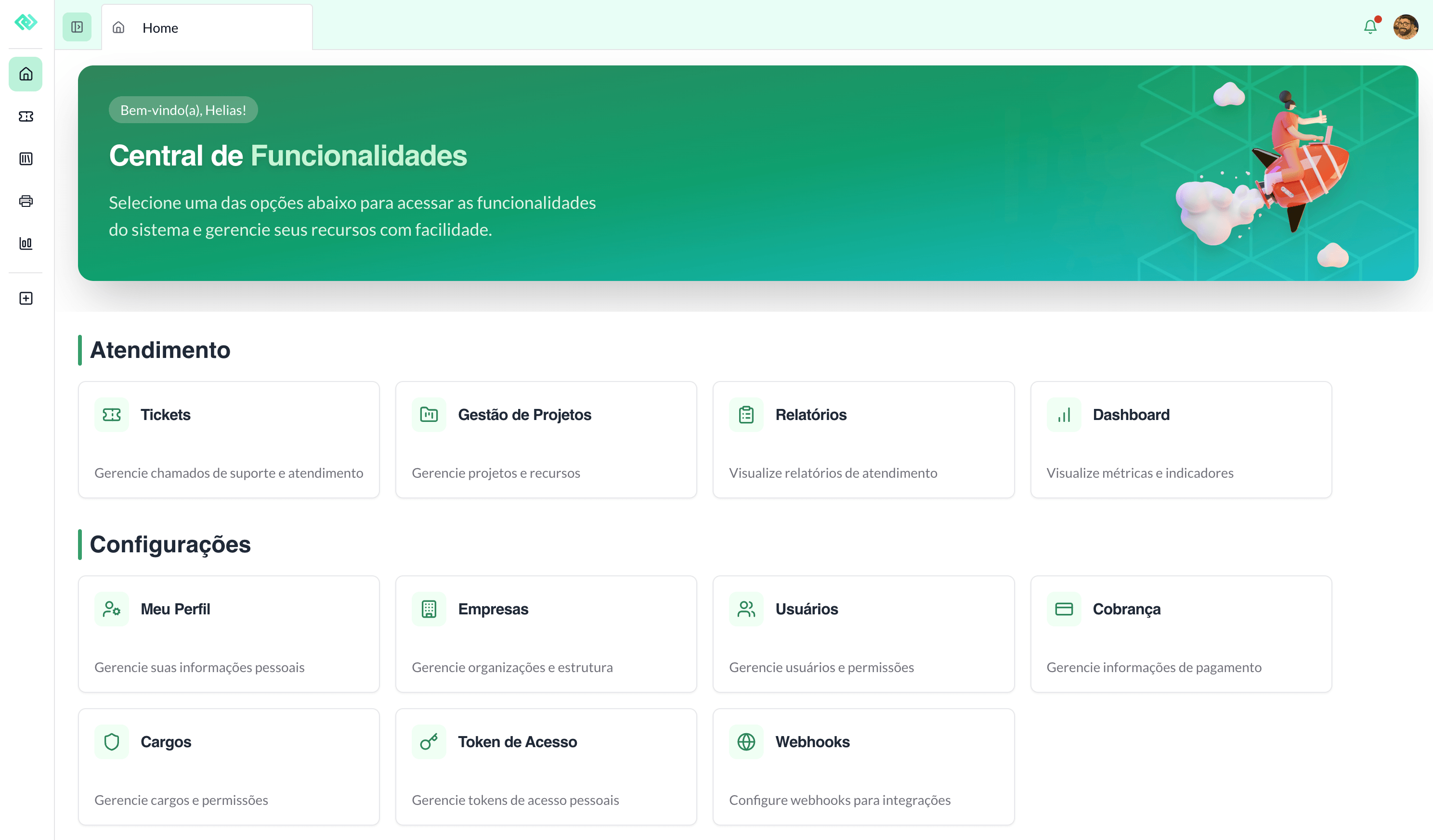 OpsScript Dashboard - Central de Funcionalidades